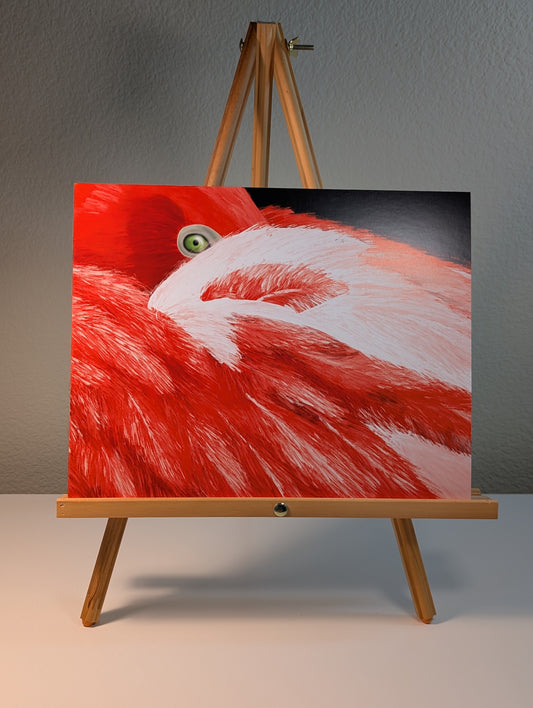 Print of a flamingo