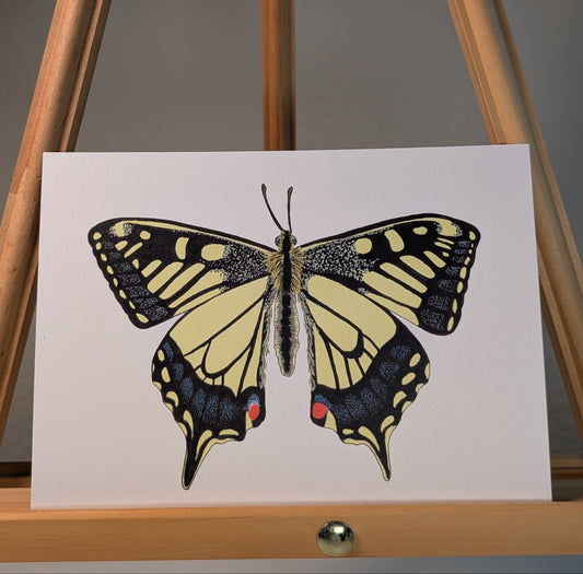 Print of a yellow swallowtail butterfly